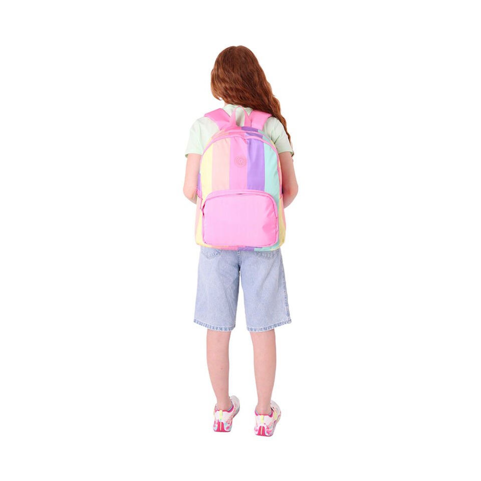 Kaukko Rainbow Sırt Çantası - Line Pink