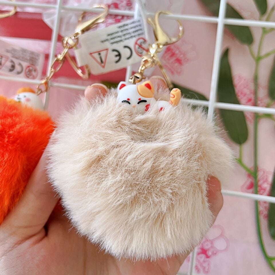 Gıpta Cute Animals Pon Pon Anahtarlık