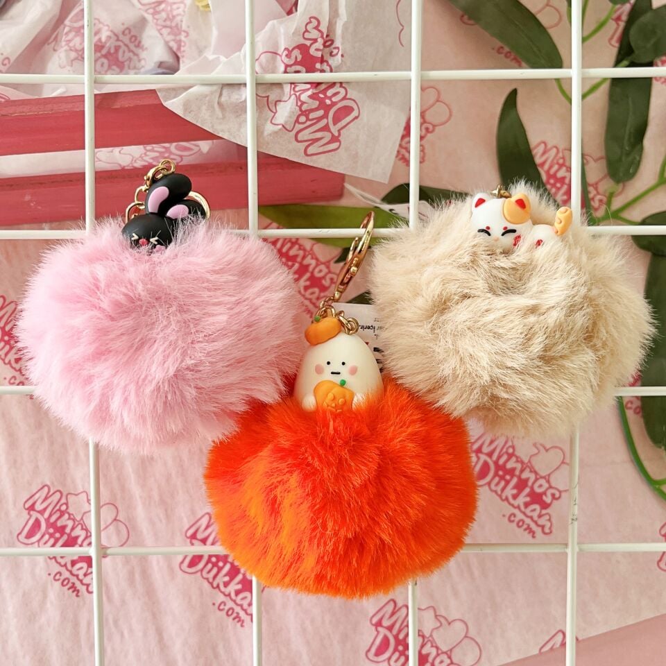 Gıpta Cute Animals Pon Pon Anahtarlık