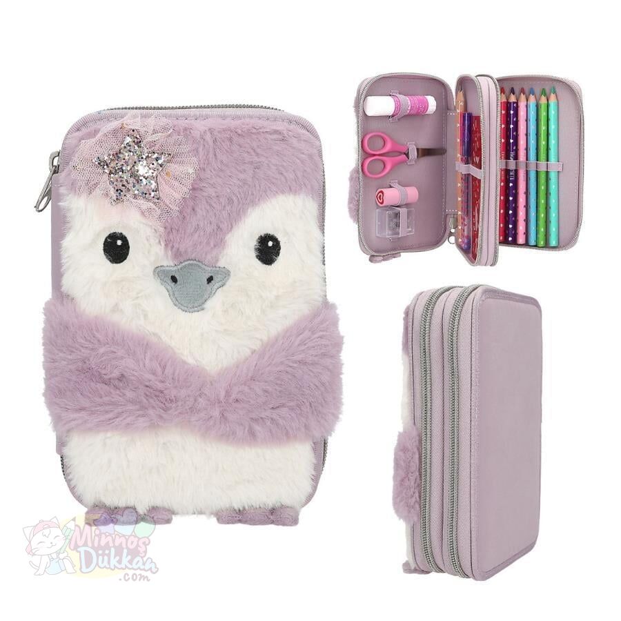 Top Model 2 Katlı Dolu Kalem Kutu - Prenses Mimi Penguen