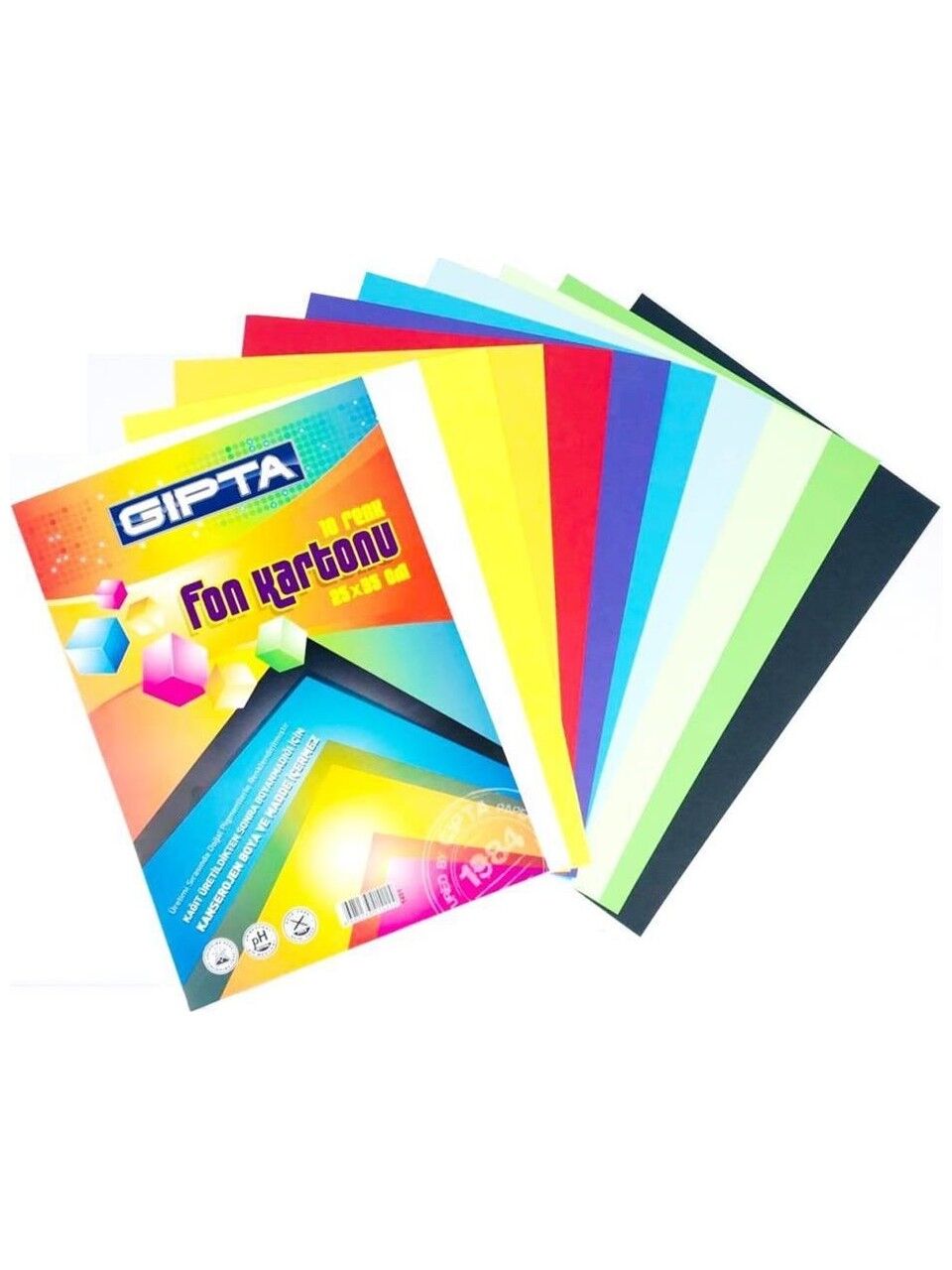 Gıpta Fon Kartonu 10 Renk 25X35Cm