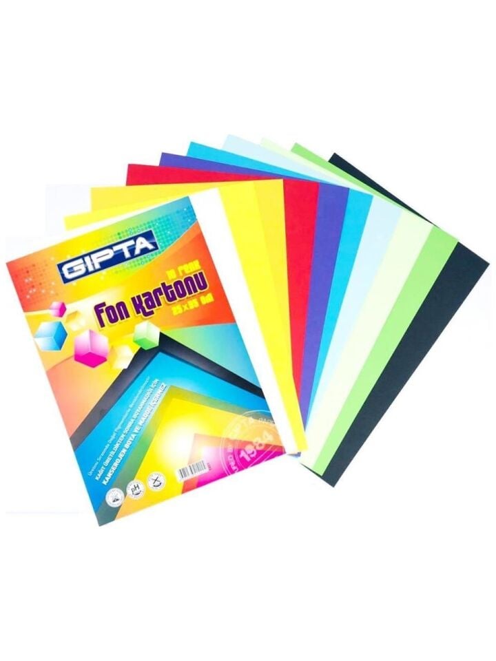 Gıpta Fon Kartonu 10 Renk 25X35Cm