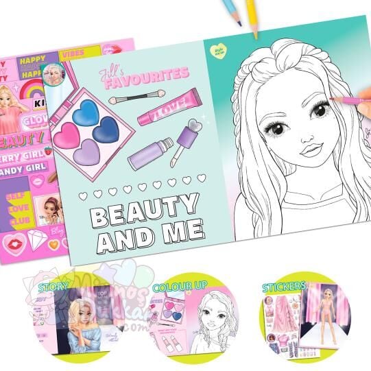 Top Model Beauty Fun Boyama Seti Stickerlı