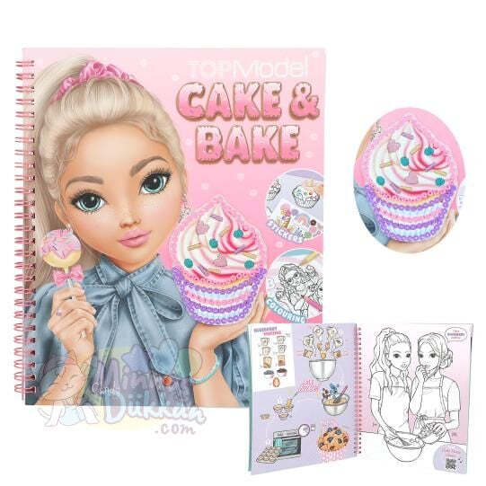 Top Model Boyama Kitabı - Cake and Bake