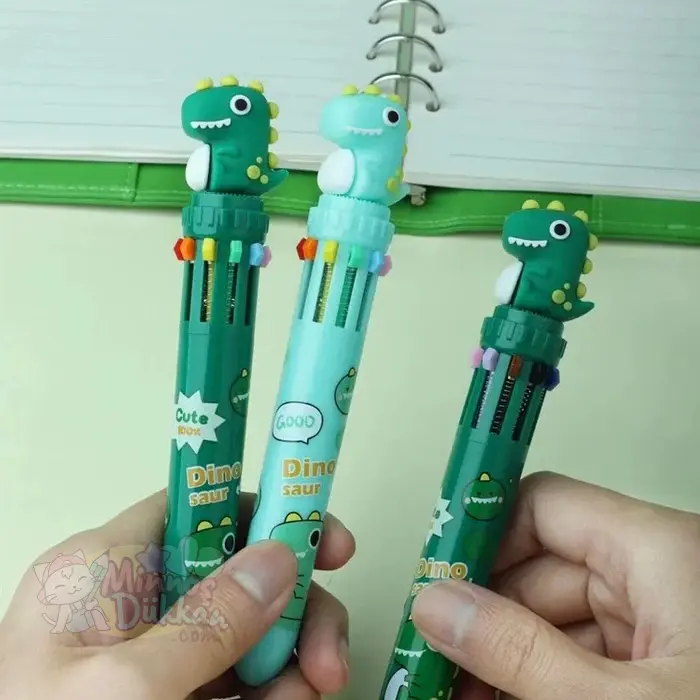 Dino 10 Renk Çok Renkli Tükenmez Kalem