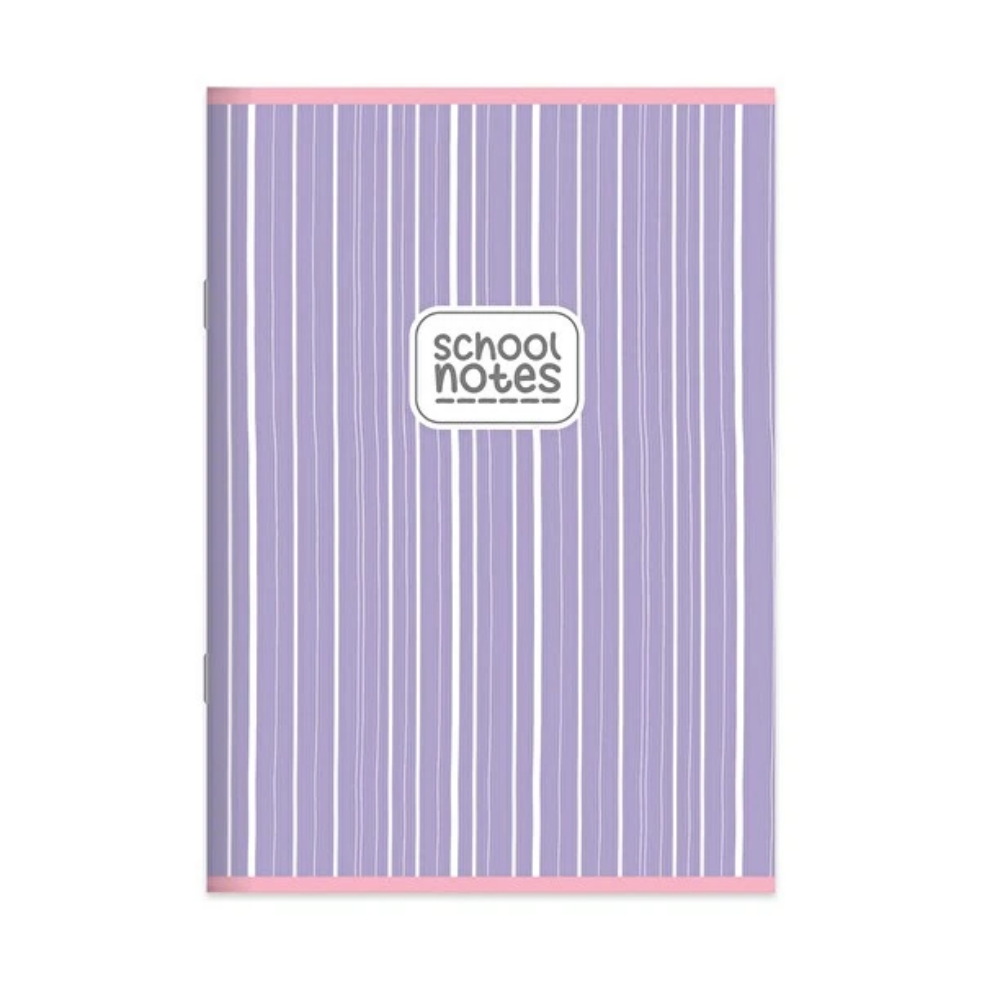 School Notes A4 40 Yaprak Kareli Defter - Renk Renk