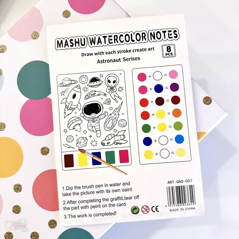 Astronot Sulu Boya Defteri Geniş