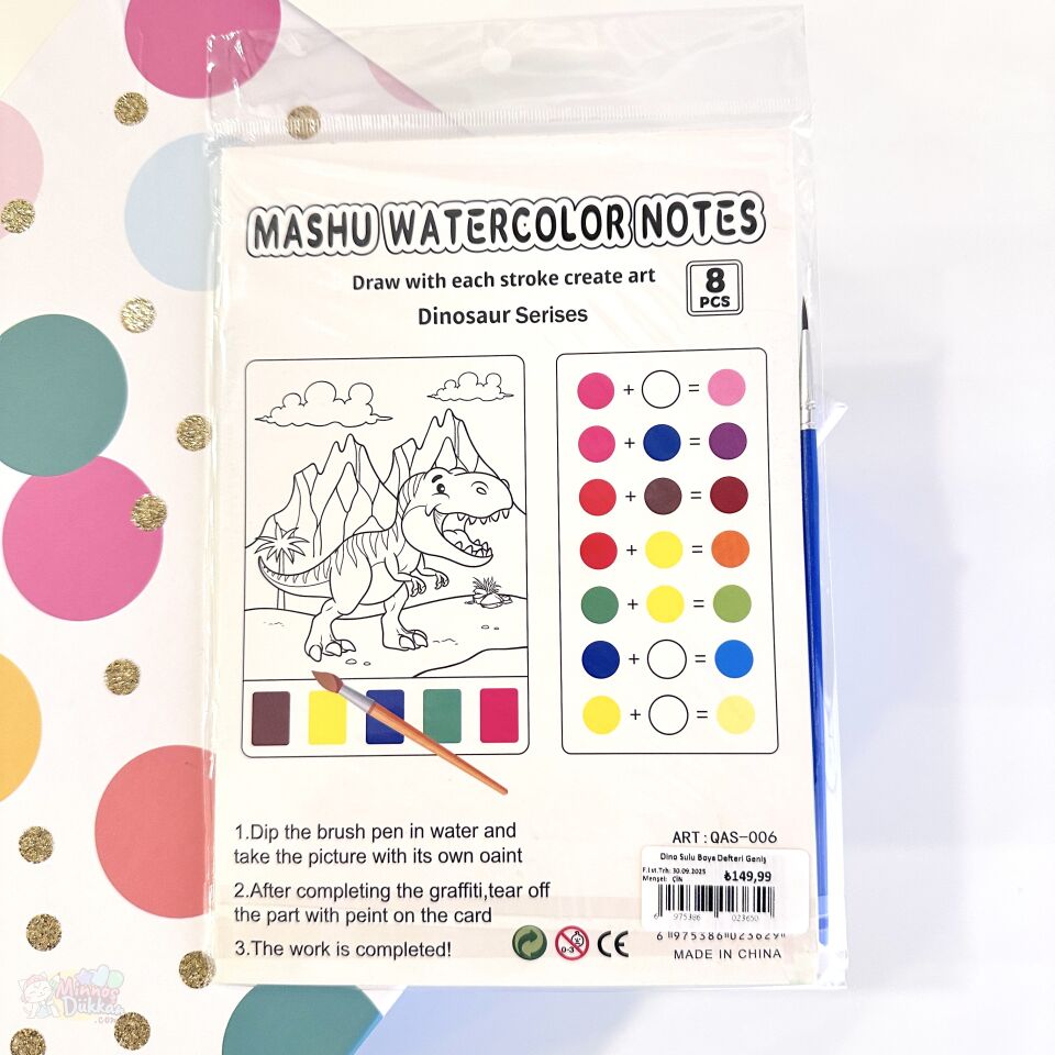 Dino Sulu Boya Defteri Geniş