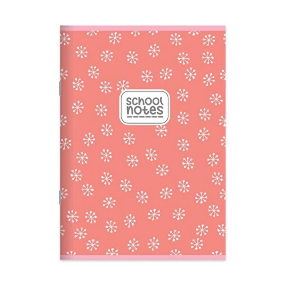 School Notes A4 60 Yaprak Kareli Defter - Renk Renk