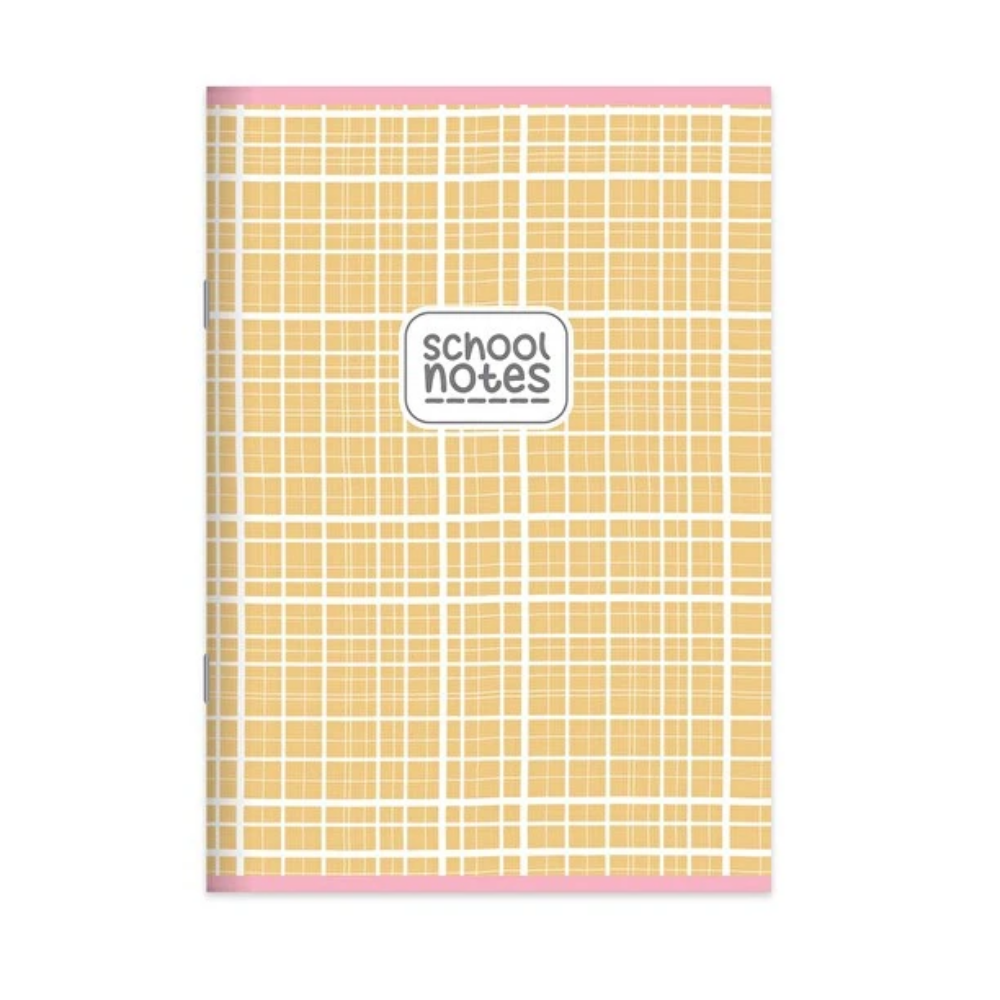 School Notes A4 60 Yaprak Kareli Defter - Renk Renk
