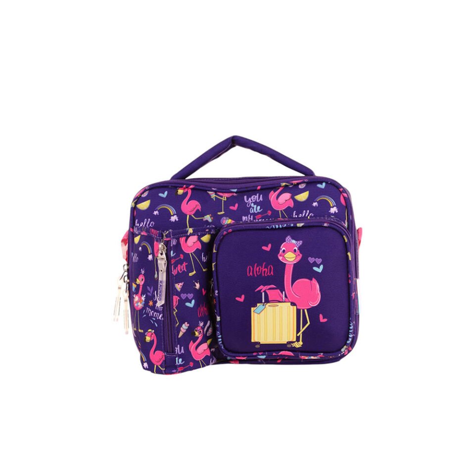 Kaukko Kids Beslenme Çantası - Leather Flamingo
