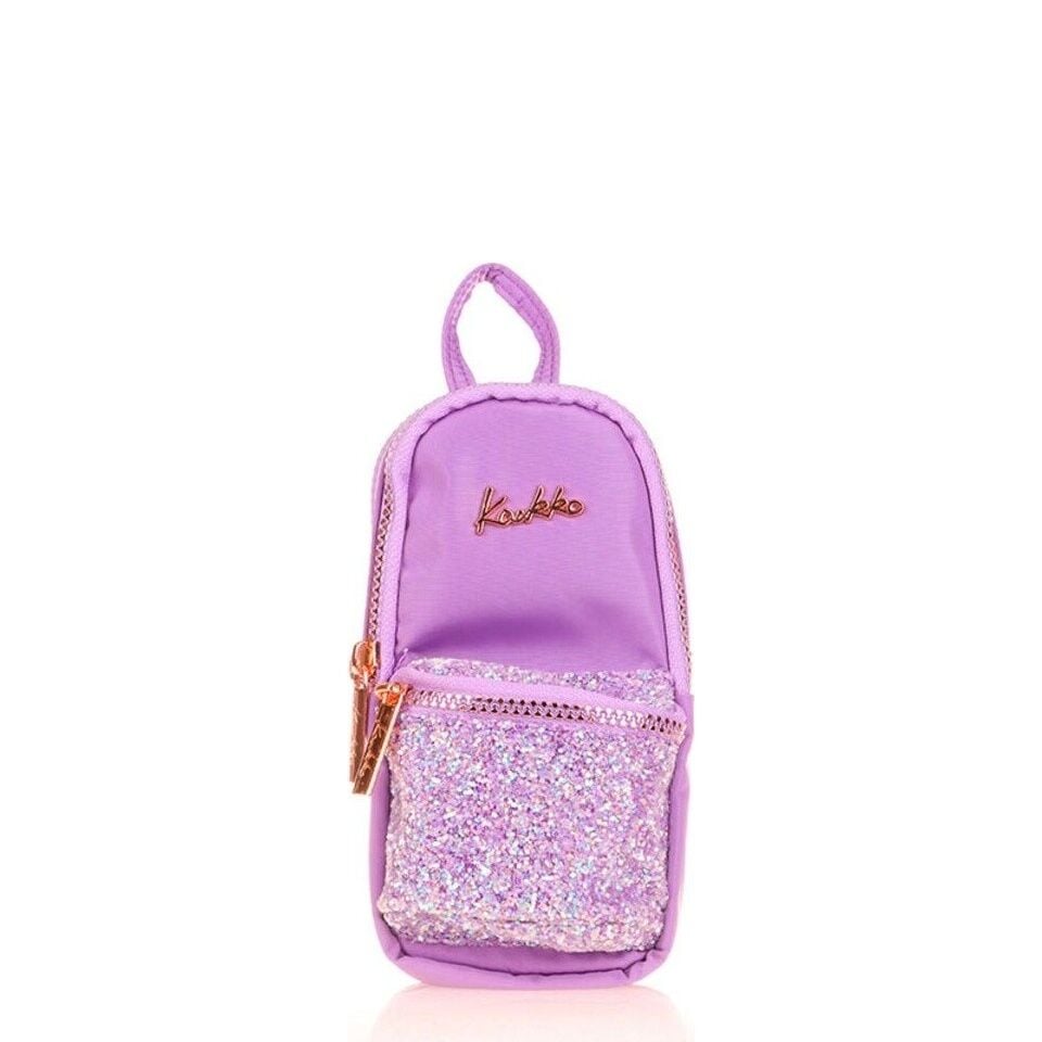 Kaukko Bright Junior Bag Kalem Çantası - Taşlı Lila