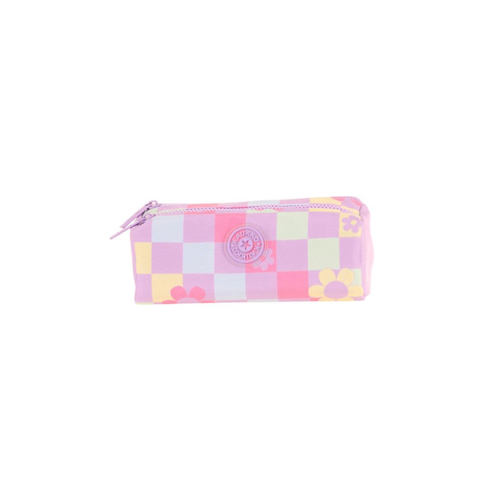 Kaukko Nature Soft Dual Kalem Çantası - Lilac Flowers