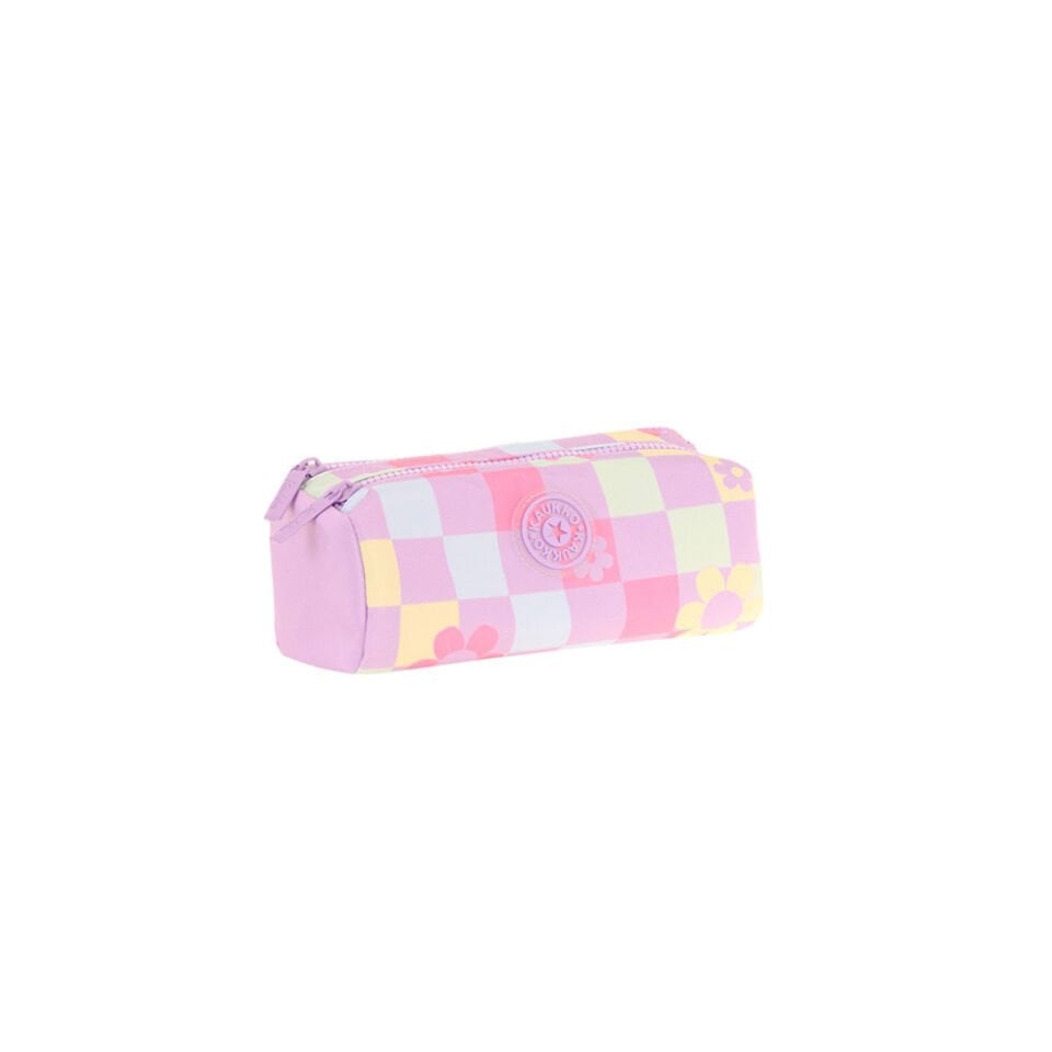 Kaukko Nature Soft Dual Kalem Çantası - Lilac Flowers