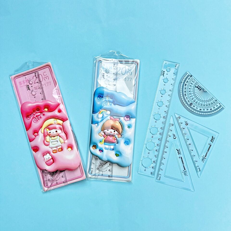 Cute Girl Cetvel Seti