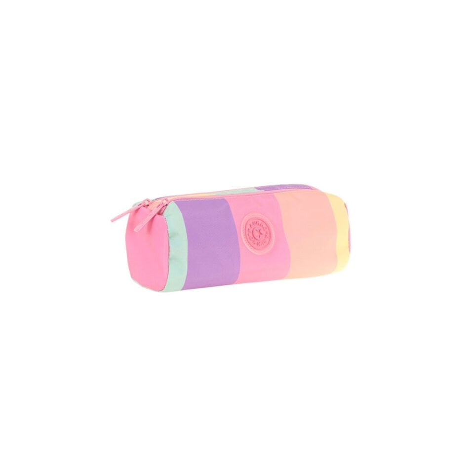 Kaukko Rainbow Dual Kalem Çantası - Line Pink