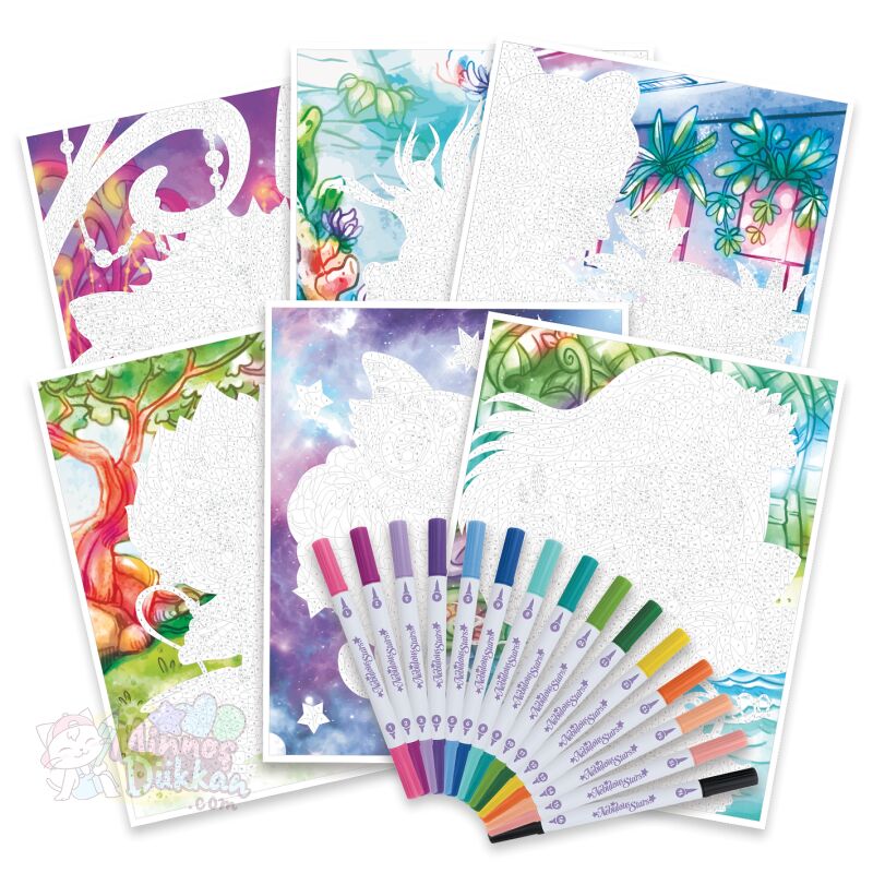 Nebulous Stars Color By Number Set Isadora