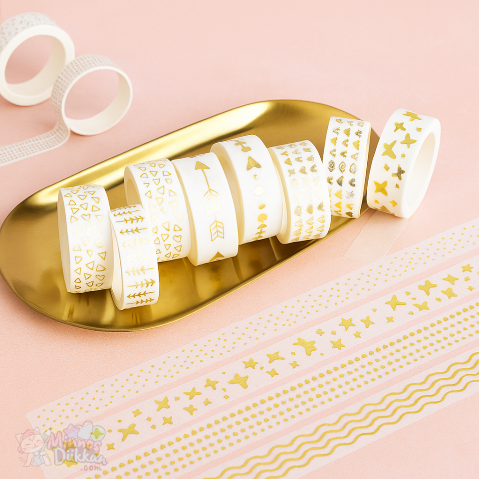 Share Mine Gold Kağıt Washi Tape Bant Kutulu