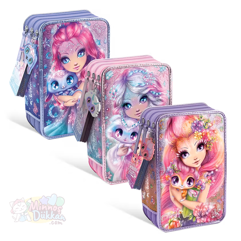 Nebulous Stars 3 Katlı İçi Dolu Kalem Kutu - Mavi