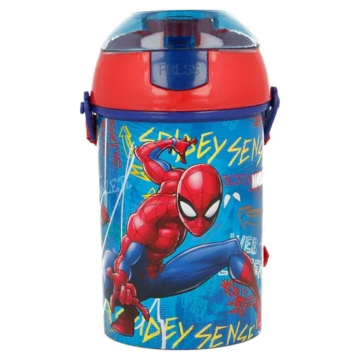 Spiderman İpli Matara Suluk 450 ML
