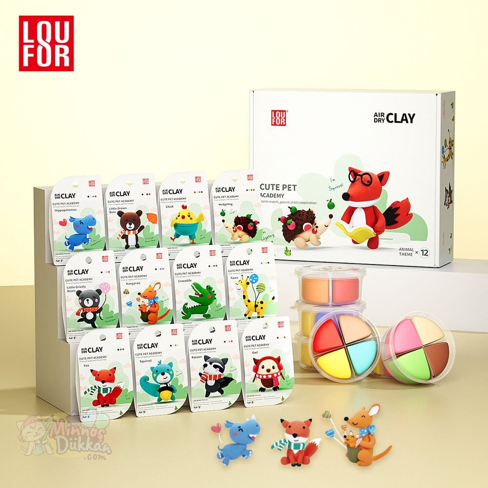 Air Clay Proje Hamuru 4 Renk - Cute Pet Academy