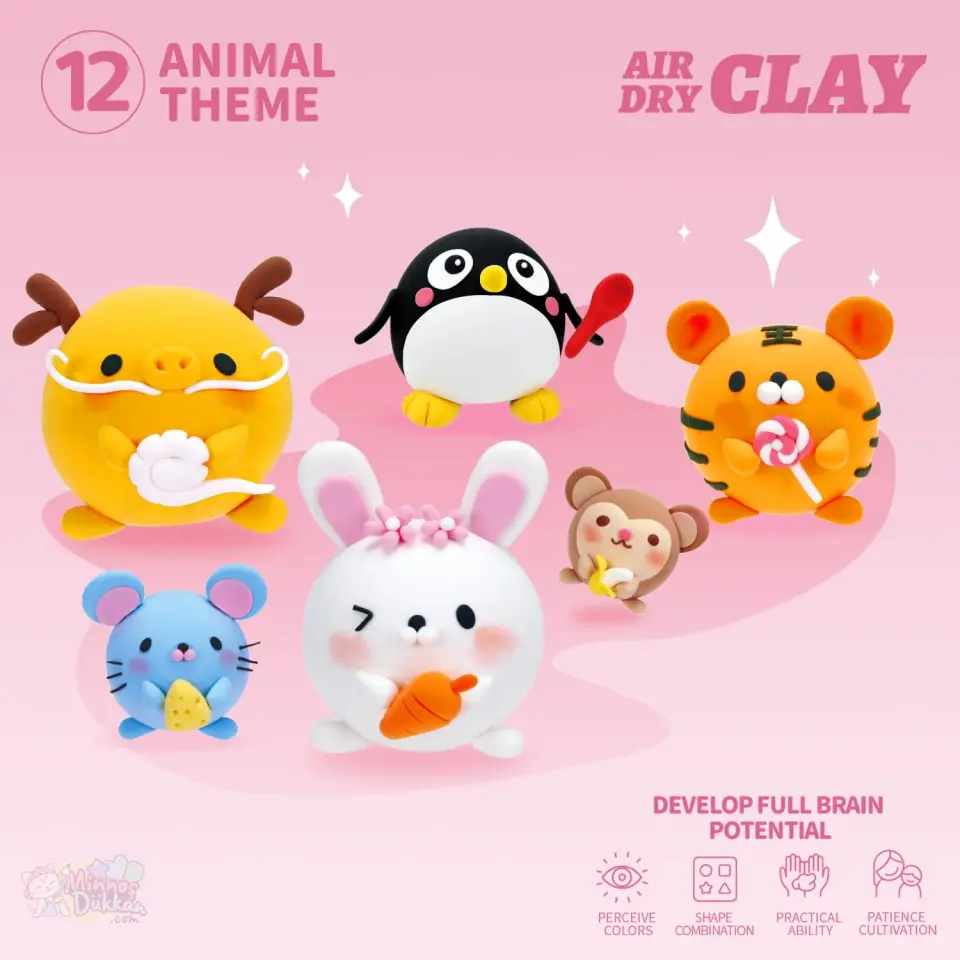 Air Clay Proje Hamuru 4 Renk - Cute Pet Park