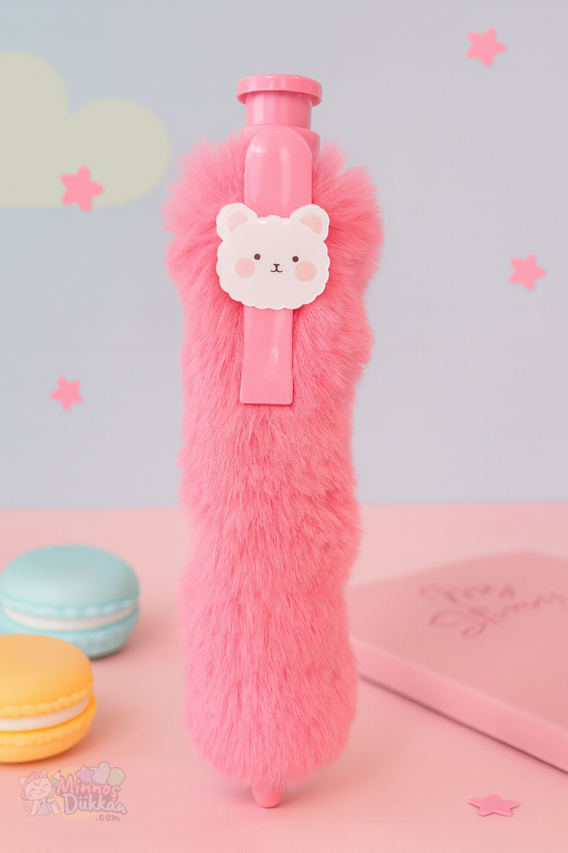 Dev Peluş Tükenmez Kalem - Pembe Tavşan