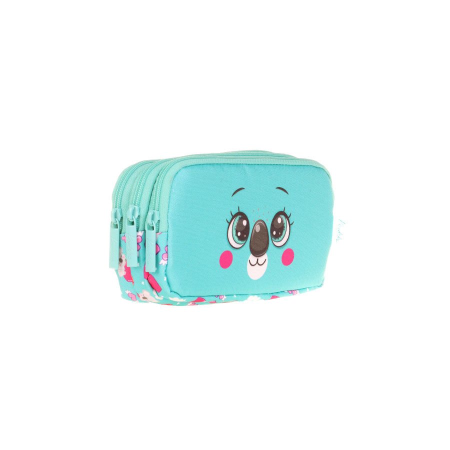 Kaukko Kids Love 3 Bölmeli Kalem Çantası - Cute Face Koala