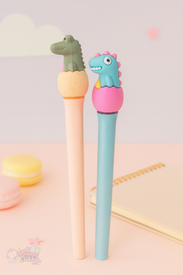 Yumurtalı Dinozor Işıklı Jel Tükenmez Kalem