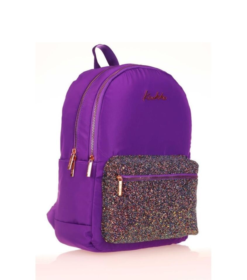 KAUKKO BRIGHT SIRT ÇANTASI - TAŞLI MOR