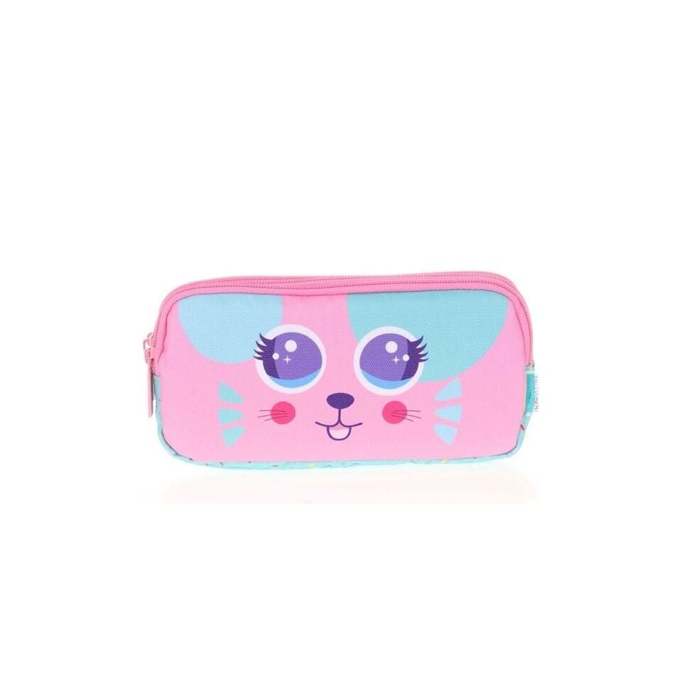 Kaukko KidsLove Kalem Çantası - Cute Face Cat