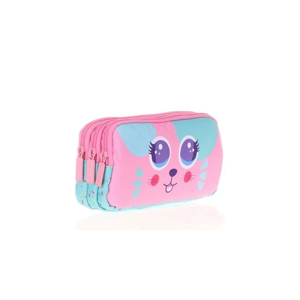 Kaukko KidsLove Kalem Çantası - Cute Face Cat