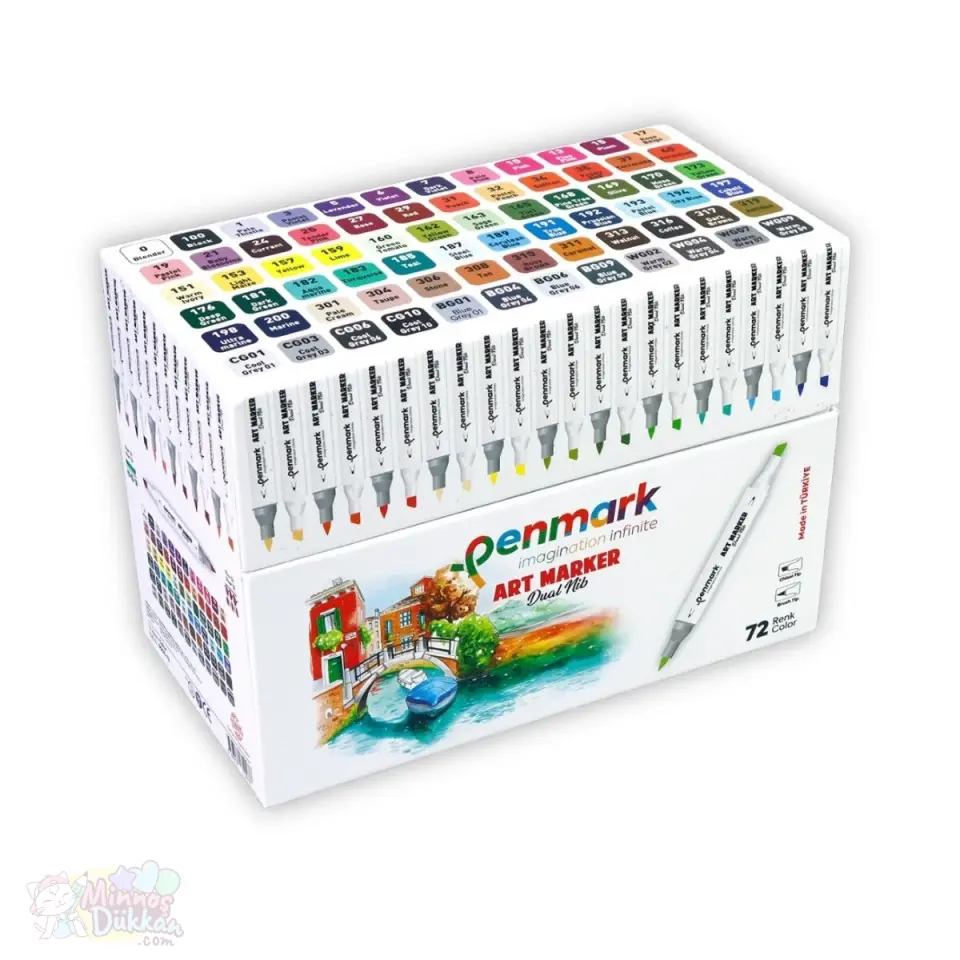 Penmark Art Marker Çift Taraflı Marker Set 72 Renk