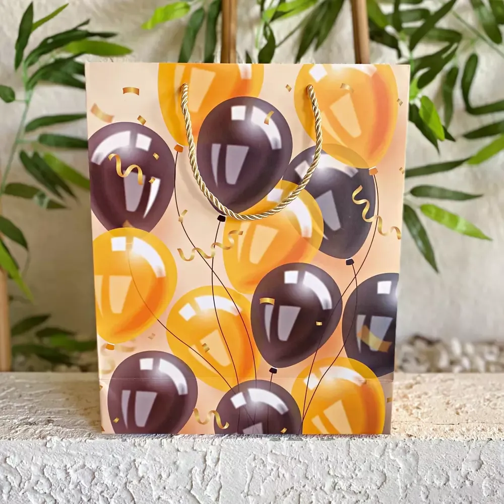 Taros Balloon Karton Hediye Çantası Büyük