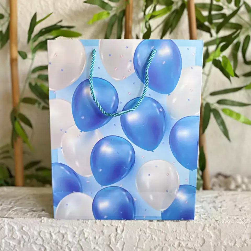 Taros Balloon Karton Hediye Çantası Büyük