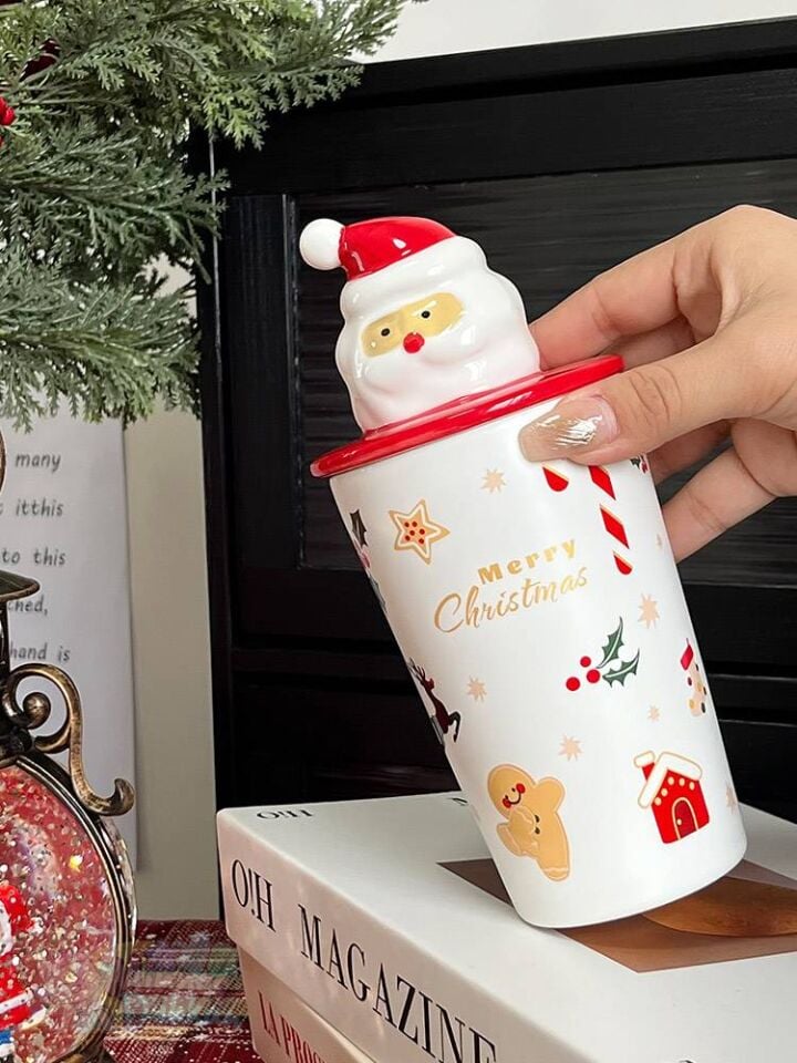 New Year Snowman Exclusive Porselen Kupa Bardak
