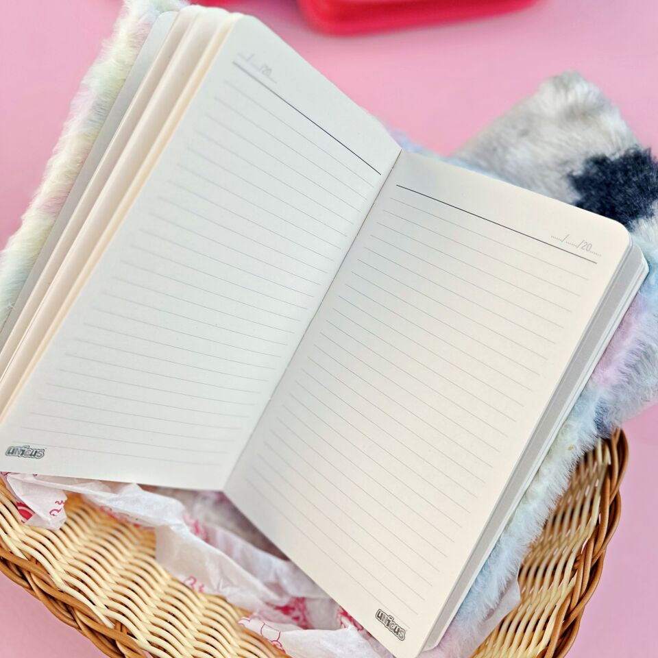 Rainbow Desenli Peluş Defter