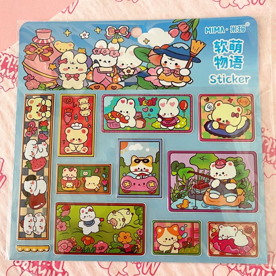 Kawaii Friends Askılı Sticker