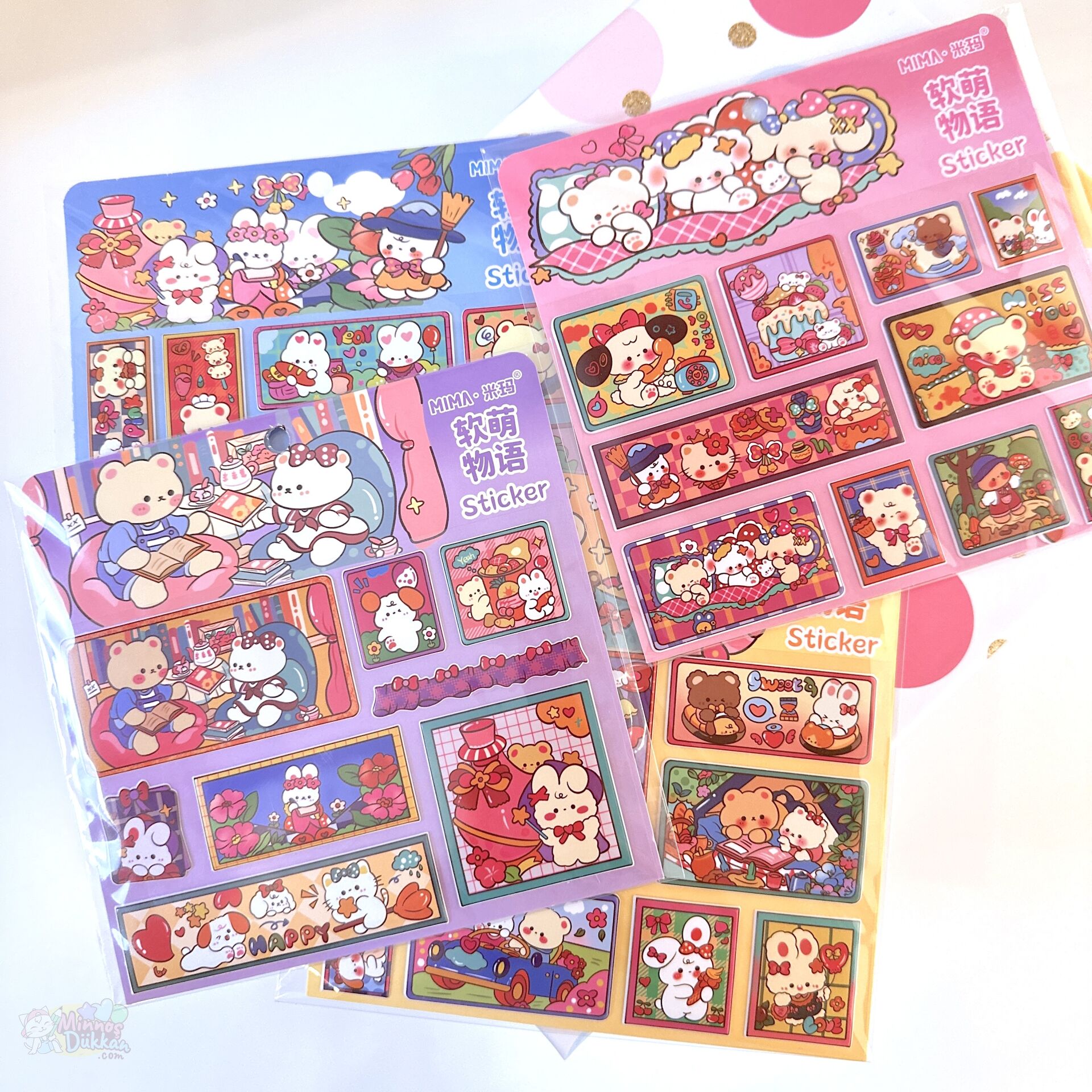 Kawaii Friends Askılı Sticker