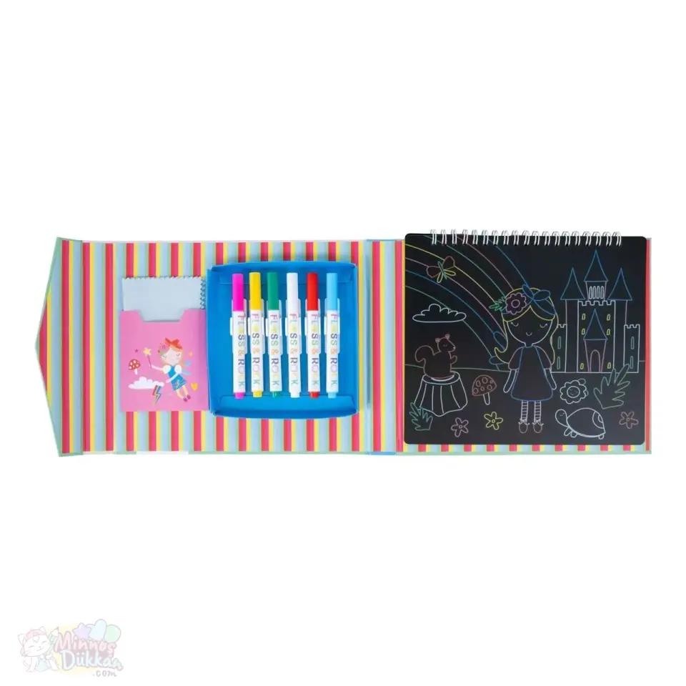 Floss Rock Chalk Board Eskiz Kitabı - Rainbow Fairy