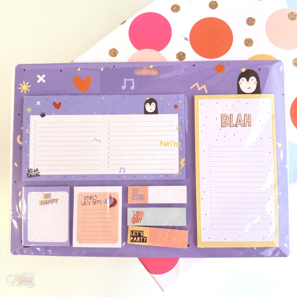 Cute Animal Masaüstü Haftalık Planlayıcı Yapışkanlı Set