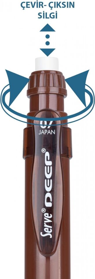 Serve Deep Toprak Serisi 0.7 Uçlu Kalem - Kahverengi