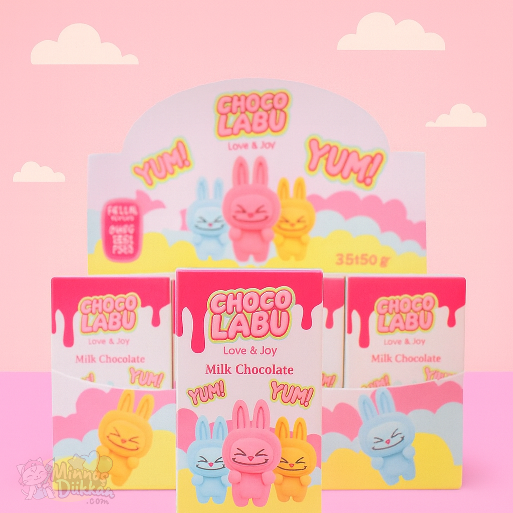 Choco Labubu Sürpriz Çikolata Pembe Paket 35 gr