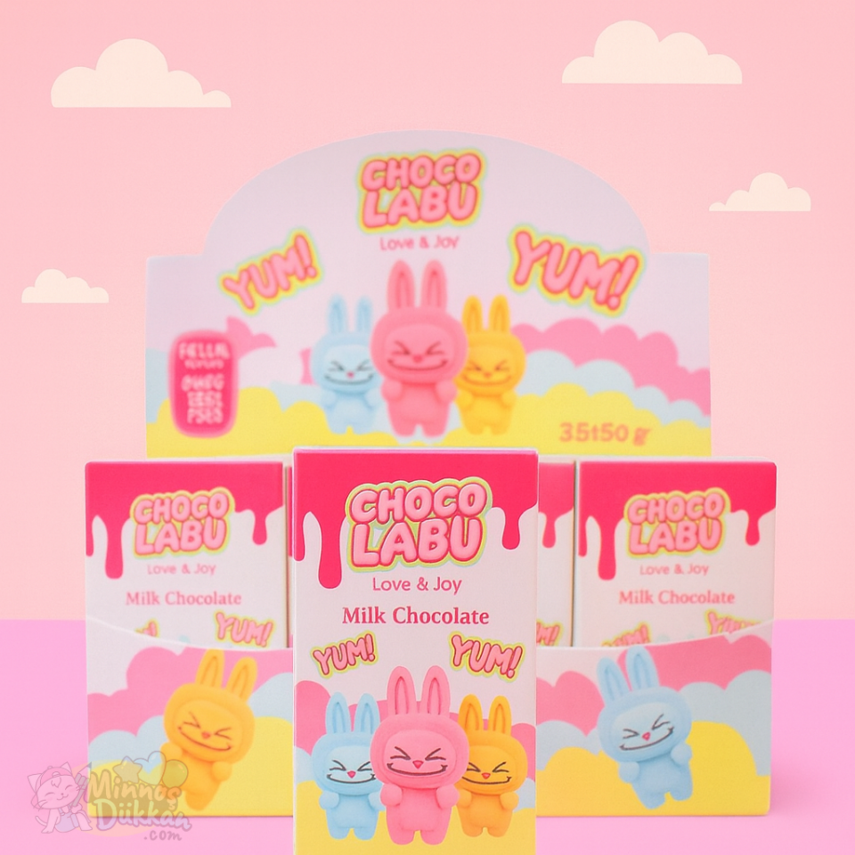 Choco Labubu Sürpriz Çikolata Pembe Paket 35 gr
