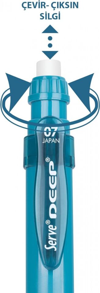 Serve Deep Toprak Serisi 0.7 Uçlu Kalem - Okyanus Mavi