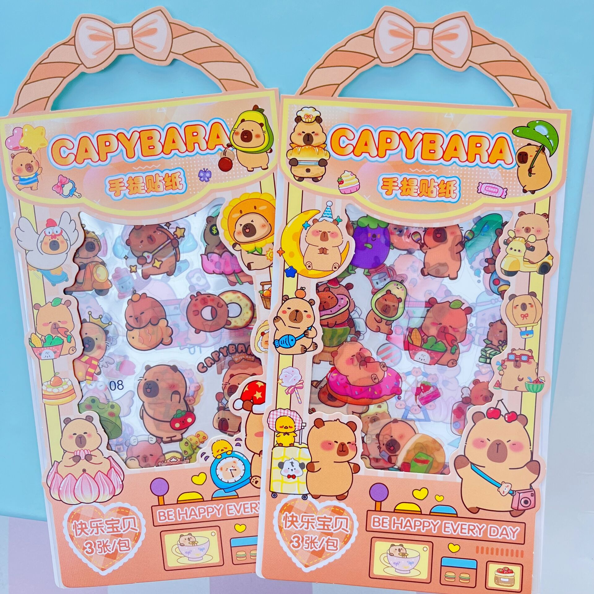 Capybara Çantalı Sticker Seti