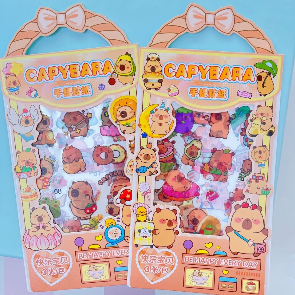 Capybara Çantalı Sticker Seti