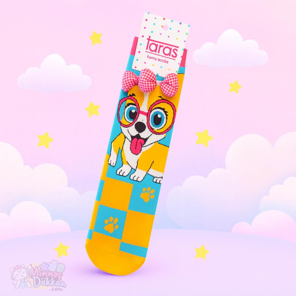 Funny Fiyonklu Köpek Çorap