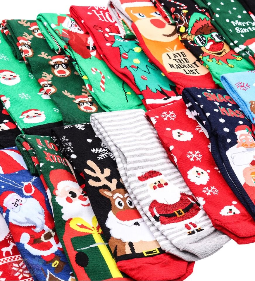 Yeni Yıl Desenli Çorap