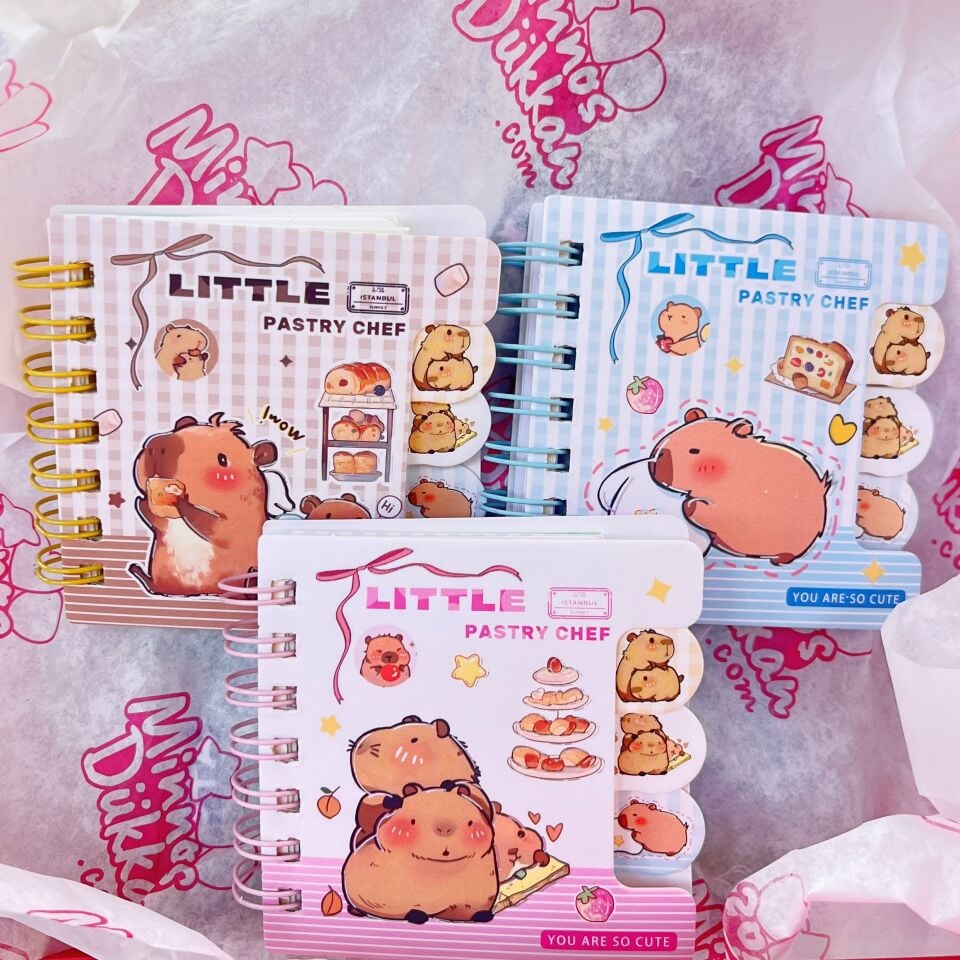 Capybara Ayraçlı Mini Not Defteri